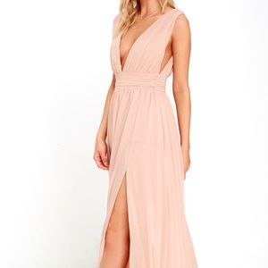 Lulu’s Heavenly Hues Blush Maxi Dress